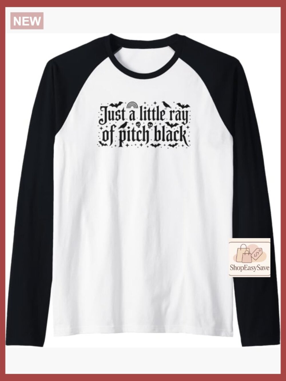 Gothic Punk Raglan Baseball Tee Retro Vintage Emo Grunge Humor Novelty